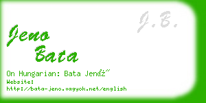 jeno bata business card